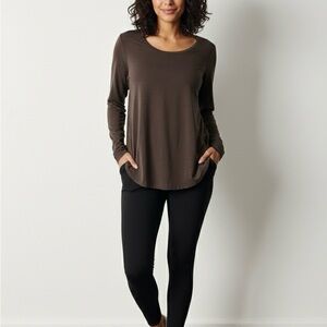 GapFit Breathe Heathered Long Sleeve Top | Size L